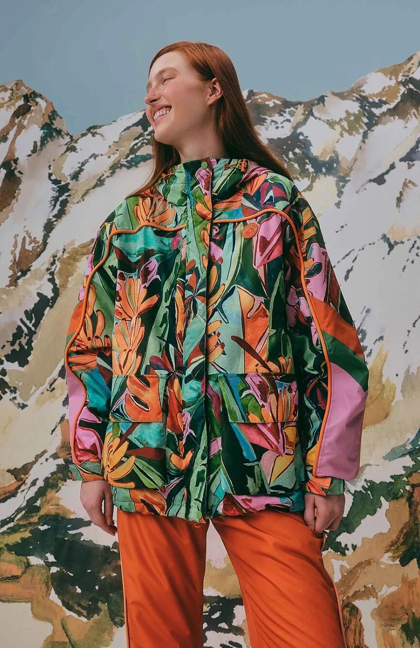 Farm Rio Banana Leaves Ski Jacket Women's Size S NWT $498